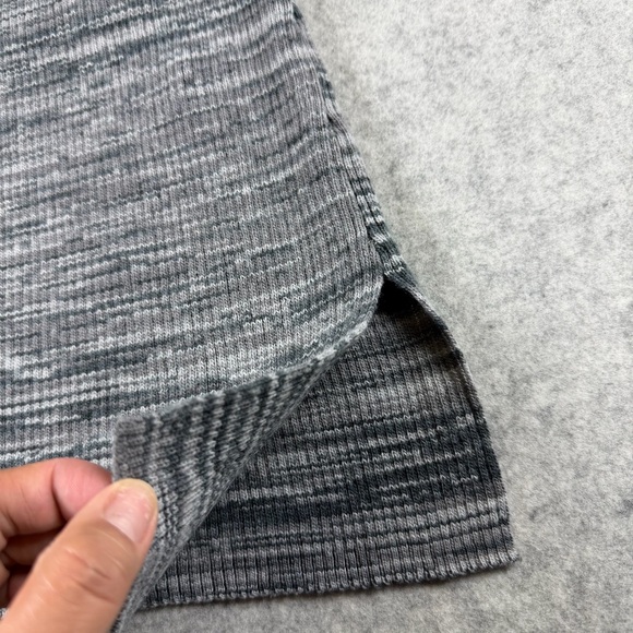 Women’s Zara Ribbed Knit Space Dye Sweater Dress In Gray Size 11-12 Long Sleeve - Picture 4 of 11